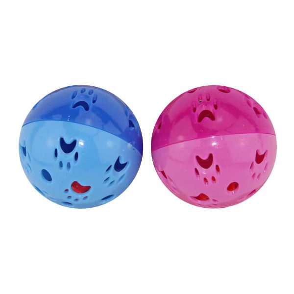 Звенящий пластиковый мячик для кошек купить оптом