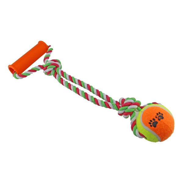Мячик на канате с ручкой - оптовая продажа игрушек для собак