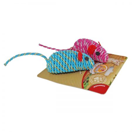 Мышка гремящая плетеная 2 шт. (7 см)