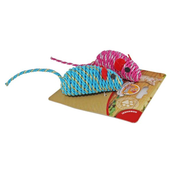 Плетеная гремящая мышка для кошек и котят оптом