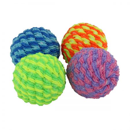 Мячик для кошек плетеный гремящий. (Туба: 30 шт.) (4 см)